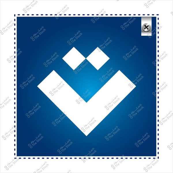 صورة لشعار كتابي يتكون من حرف "ي" باللون الأبيض على خلفية زرقاء داكنة مع تدرجات لونية. الشعار يحتوي على مربعات تشكل نقطتي الحرف. يوجد إطار ذو خطوط منقطة تحيط بالصورة مع رمز دائرة وإشارة X في الزاوية العلوية اليمنى.

-