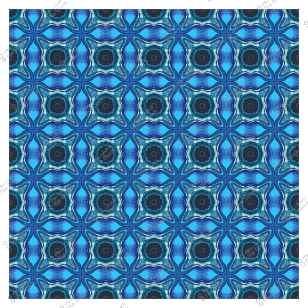 نمط هندسي متكرر بألوان زرقاء يشبه الأشكال النجمية.