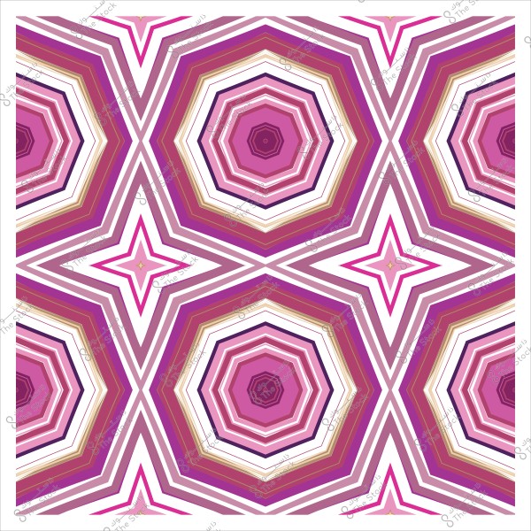 نمط هندسي متعدد الألوان بأشكال سداسية ونجوم بألوان وردية وبنفسجية.