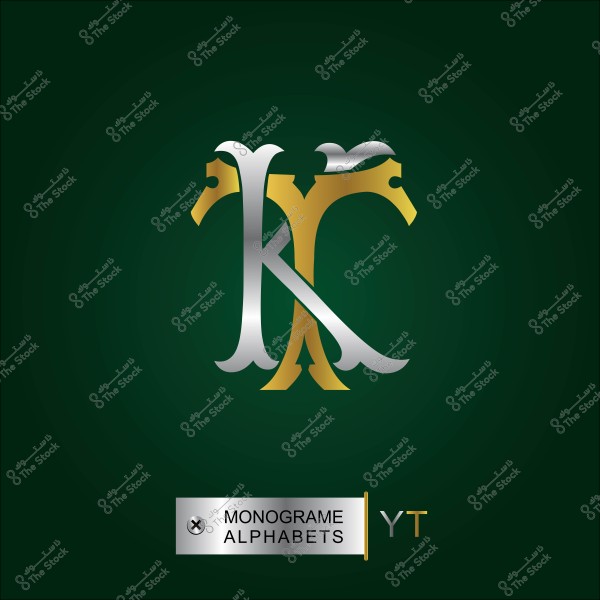 شعار يتكون من حرفي K و Y متداخلين بألوان فضية وذهبية على خلفية خضراء داكنة.