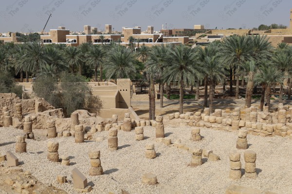 Al Diriyah old capital . Riyadh Saudi Arabia - Diriyah ruins - Saudi culture. National day