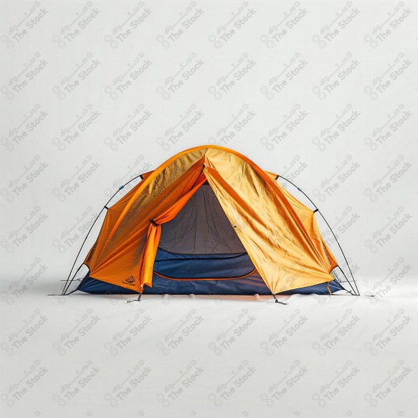 An orange tent on a white background. by AI