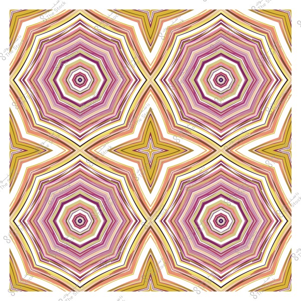 نمط هندسي ملون بأشكال دائرية وخطوط متداخلة متعددة الألوان بنمط متكرر.