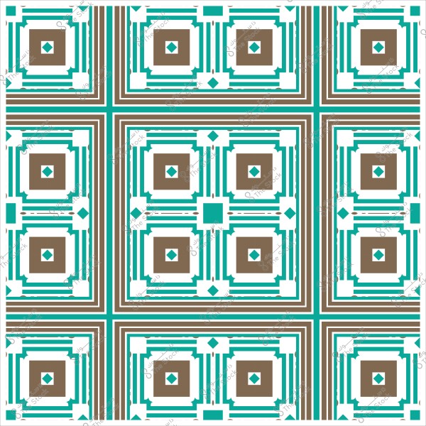 نمط هندسي بأشكال مربعات متكررة بألوان زرقاء وبنية وبيضاء.