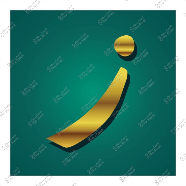 Punctuation symbol of a semicolon in gold pen on a green background.