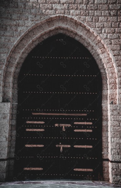 a shot of an ancient archaeological door of one of the historical archaeological buildings in Jeddah, Saudi Arabia, historical monuments in Jeddah, tourism in Saudi Arabia.