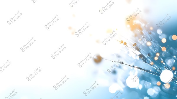 An abstract image using gradients of blue and white, featuring glowing circular shapes and details resembling fiber optics intersecting on the right side, creating a dynamic and lively impression.