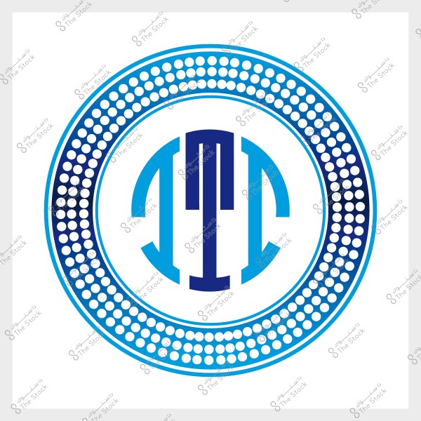 شعار دائري بألوان زرقاء يحتوي على تصميم هندسي وسطه حرف \"T\" كبير وحرف \"C\" بشكل منحني حوله.