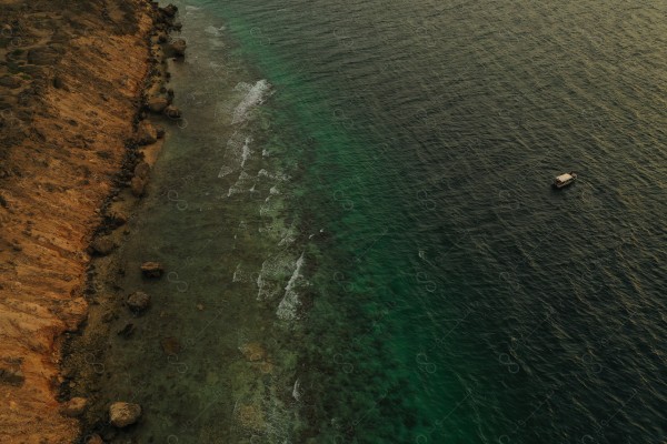 Aerial image of one the breathtaking islands of Jazan