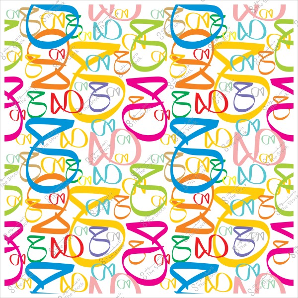 نمط ملون يحتوي على مجموعة من الأرقام العربية موزعة بشكل عشوائي.