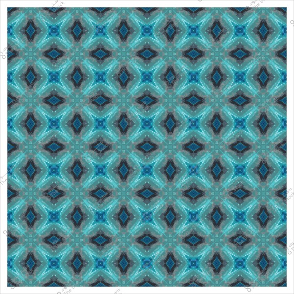 نمط هندسي متماثل بألوان زرقاء وسوداء يشكل تصميماً فنياً مكررًا.