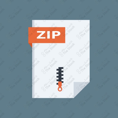 فيكتور تصميم توضيحي لأيقونة ملف ZIP .