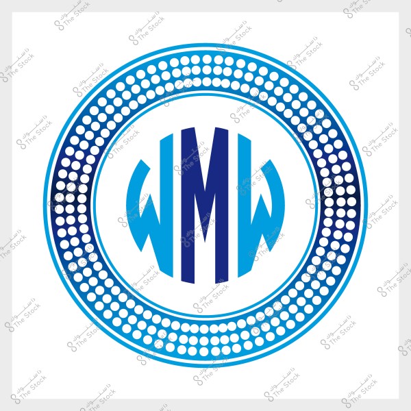A circular logo in shades of blue featuring the letters \"WMW\" in dark blue inside a frame adorned with white dots.
