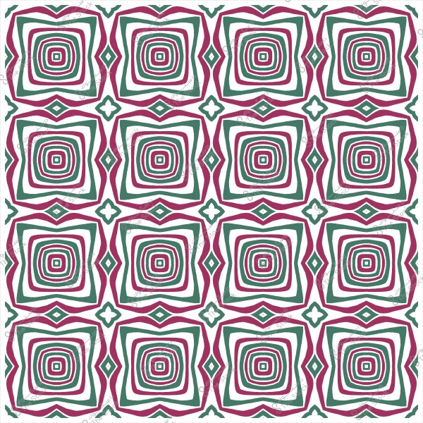 نمط هندسي مكون من مربعات متداخلة بألوان الأحمر والأخضر.