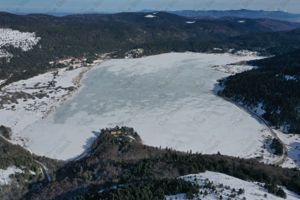 A picture from the lake of Bolu city in Turkey