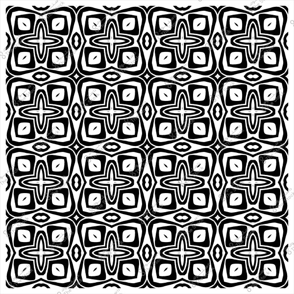 A decorative pattern consisting of repetitive black and white geometric shapes in a crisscross design.
