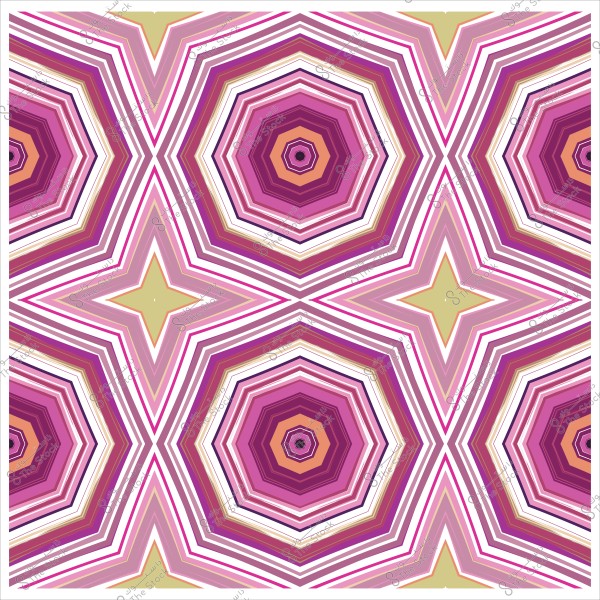 نمط هندسي ملون بأشكال سداسية ونجوم متداخلة بألوان درجات من الوردي والبنفسجي.