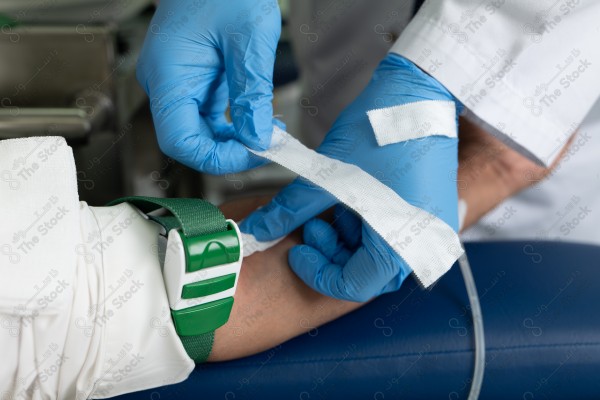 A picture of a group of medical tools used in a blood test