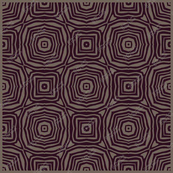 نمط هندسي متماثل بلونين بني وبيج يشبه دوائر متداخلة.