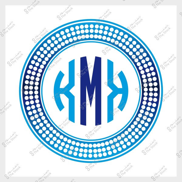 شعار دائري بألوان زرقاء يحتوي على حرفي M و H متداخلين في المنتصف.