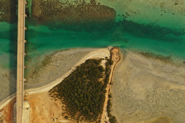 صورة جوية لأحد جزر فرسان الجميلة