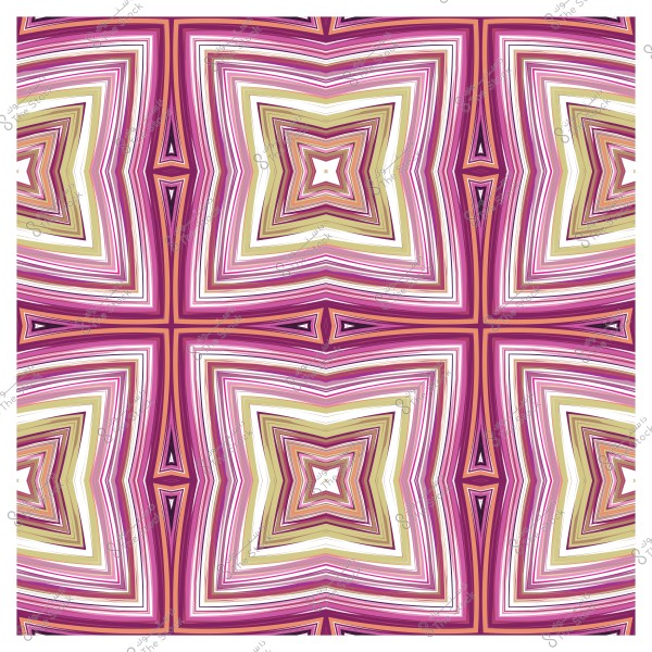 A repeating pattern with vibrant colors including pink, yellow, and white forming interlocking star shapes.