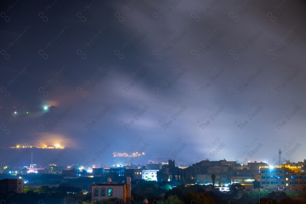 View of a Hill station at foggy evening , Al Hada, Taif, Saudi Arabia