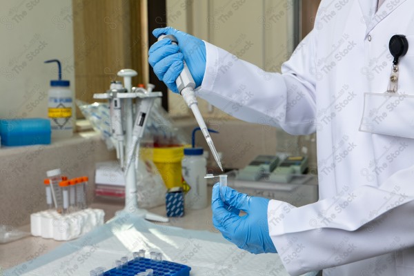 A picture of a group of medical tools used in a blood test