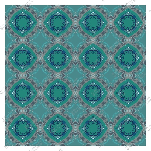 نمط هندسي مكرر بأشكال سداسية باللونين الأزرق والأخضر.