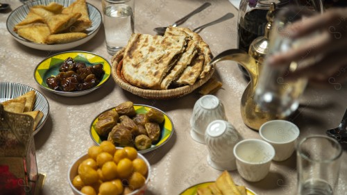 فطور عائلة سعودية برمضان ،سفرة رمضان