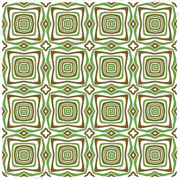 نمط هندسي يتكون من مربعات بنية وخضراء متداخلة مع تفاصيل إضافية.