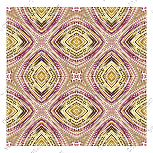 نمط هندسي متكرر بألوان متنوعة تشمل البيج والأرجواني والأصفر, بتصميم يشبه الماس.