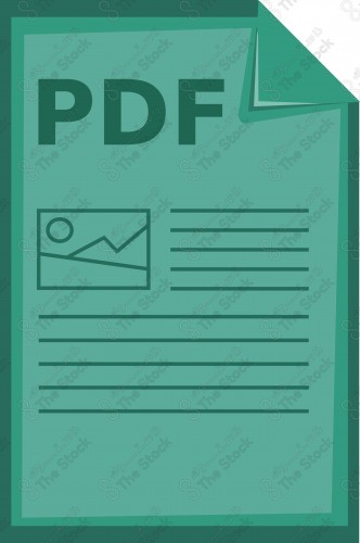 فيكتور تصميم  لأيقونة ملف PDF بالون الاخضر .