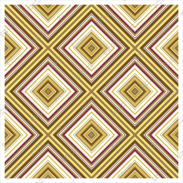Geometric pattern consisting of squares in gold, brown, and white colors, forming a symmetrical design.
