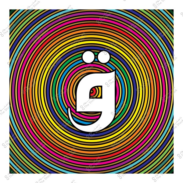 صورة فنية تحتوي على حرف "ق" باللون الأبيض في مقدمة خلفية مكونة من دوائر ملونة متداخلة بشكل حلزوني بألوان قوس قزح من الأزرق والأصفر والأحمر والوردي والأخضر.

-