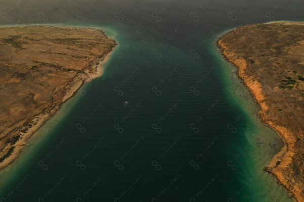 Aerial image of one the breathtaking islands of Jazan