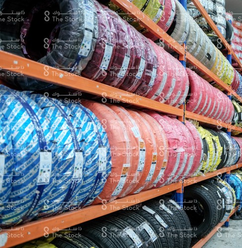 car tires at Gas station