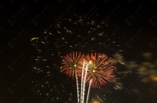 A picture of fireworks in the sky of Riyadh, the celebration of the Saudi National Day, celebrations and events in Saudi Arabia