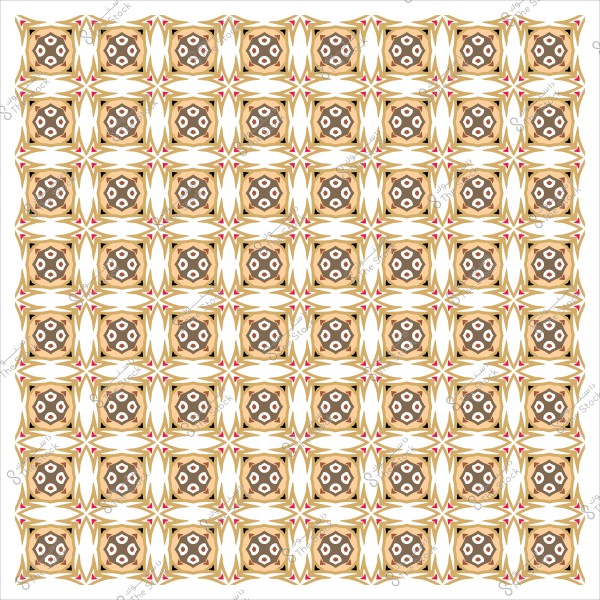 نمط هندسي متماثل بأشكال هندسية متعددة الألوان تتكرر بشكل منظم.