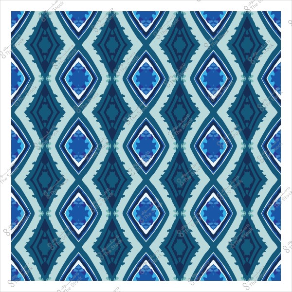 نمط هندسي بألوان زرقاء متدرّجة, يتكرر بتصميم متقابل.