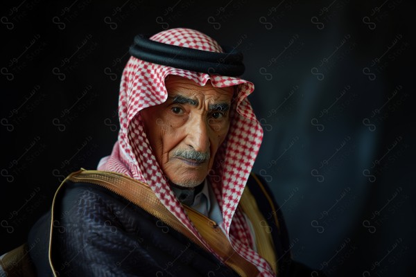 elder man wearing saudi clothes