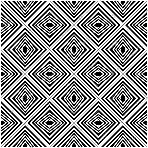 نمط هندسي أبيض وأسود يتكون من خطوط مائلة تشكل أشكال ماسية متكررة.