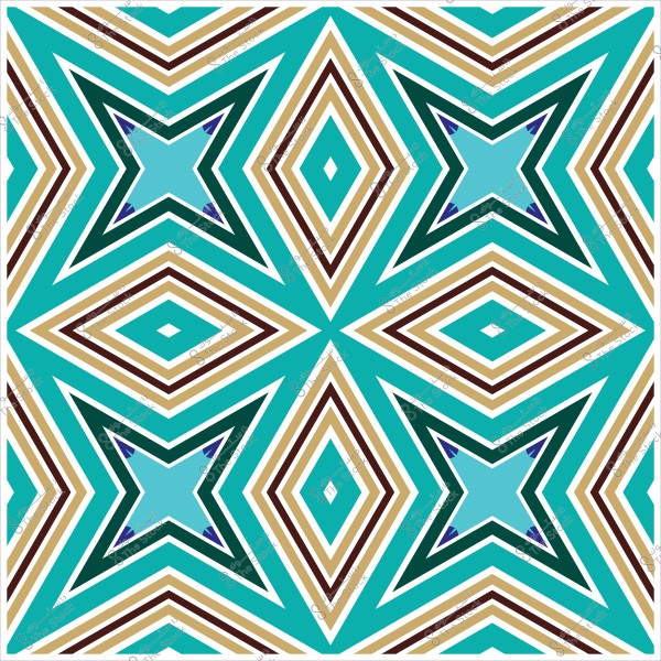 Geometric decorative pattern design consisting of diamond shapes and intersections in brown and blue colors.