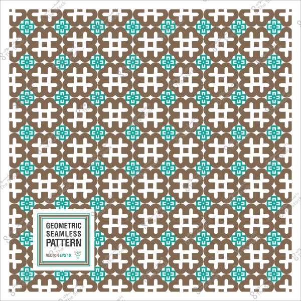 نمط هندسي متكرر بلون بني وأزرق في صورة فيكتور.