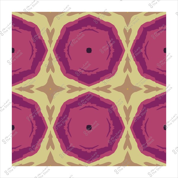 نمط هندسي ملون بأشكال سداسية باللونين البنفسجي والبيج.