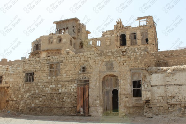 بيوت قديمة تراثية - بناء حجري - فن معماري - مدينة ينبع البحر