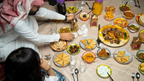 فطور عائلة سعودية برمضان ، سفرة رمضان