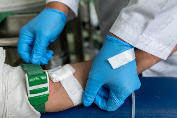 A picture of a group of medical tools used in a blood test