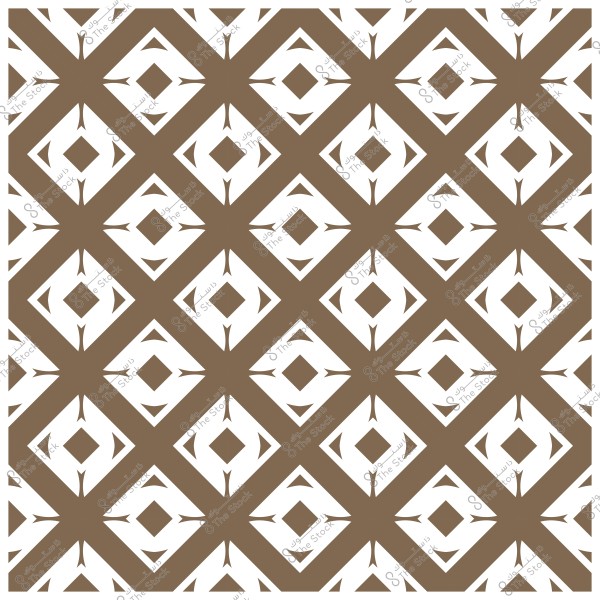 نمط هندسي بزخارف مربعة وبنية اللون.