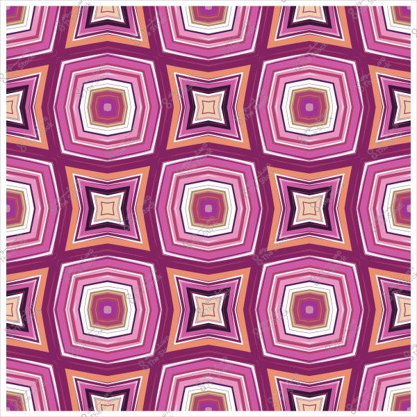 نمط هندسي مكون من أشكال سداسية وخماسية بألوان وردية وبنفسجية.